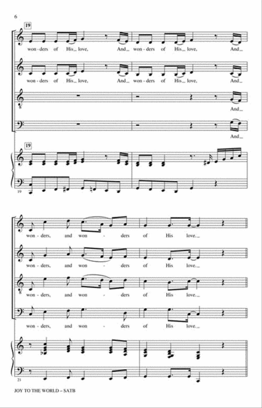 Joy to the World 4-Part scores gallery preview page 3
