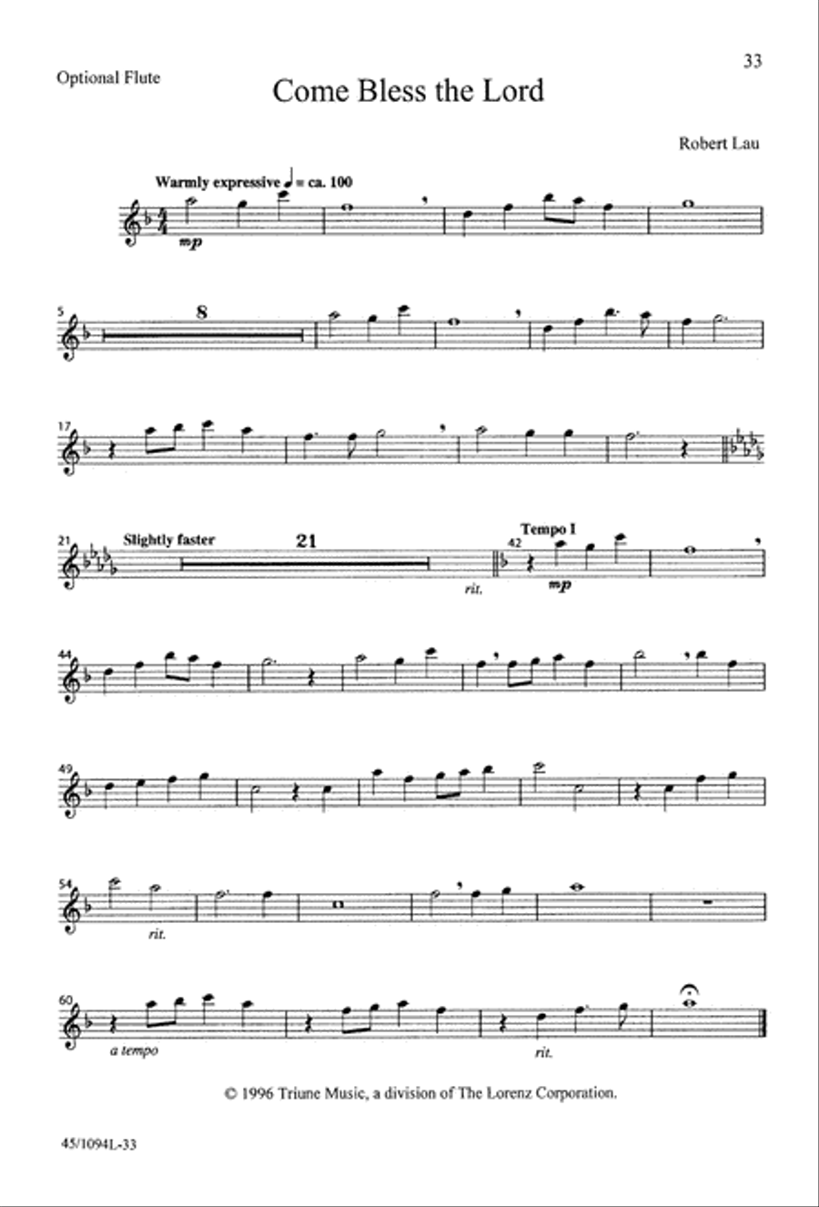 10 Anthems for about 10 Singers Unison Choir scores gallery preview page 34