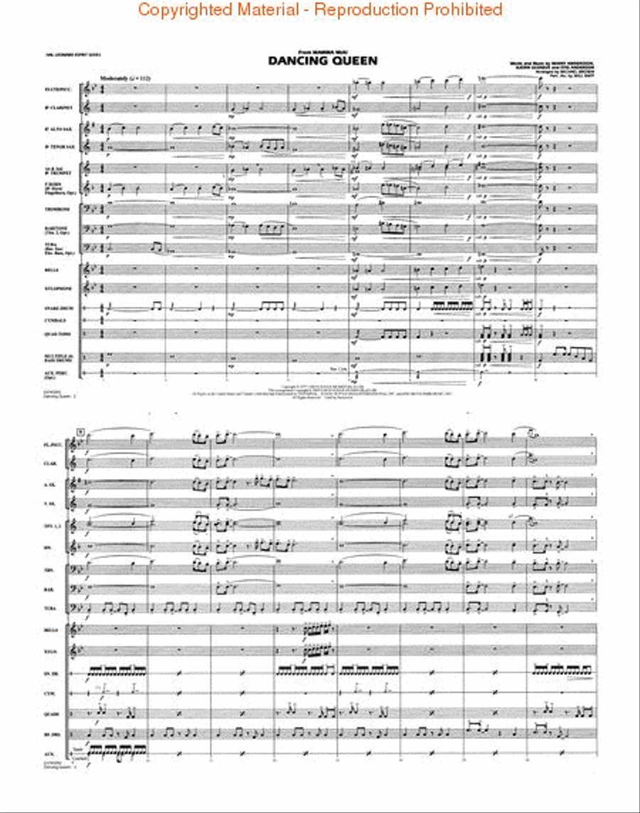 Dancing Queen (from Mamma Mia!) Marching Band scores gallery preview page 2