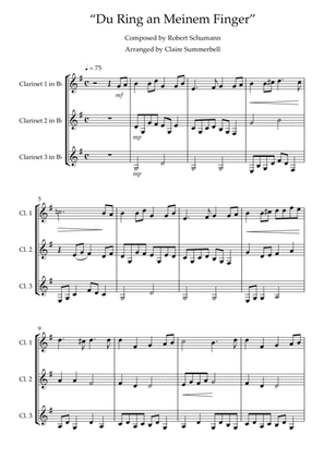 Schumann: Du Ring an Meinem Finger - Clarinet Trio