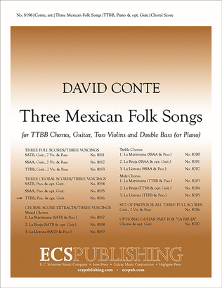 Three Mexican Folk Songs (Piano/Choral Score)