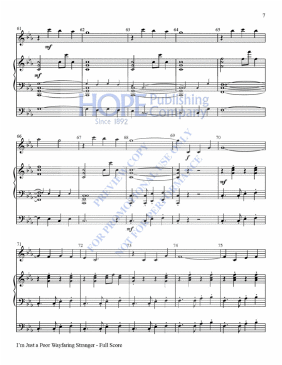 I'm Just a Poor Wayfaring Stranger I'm Just a Poor Wayfaring Stranger Handbell Choir scores gallery preview page 8
