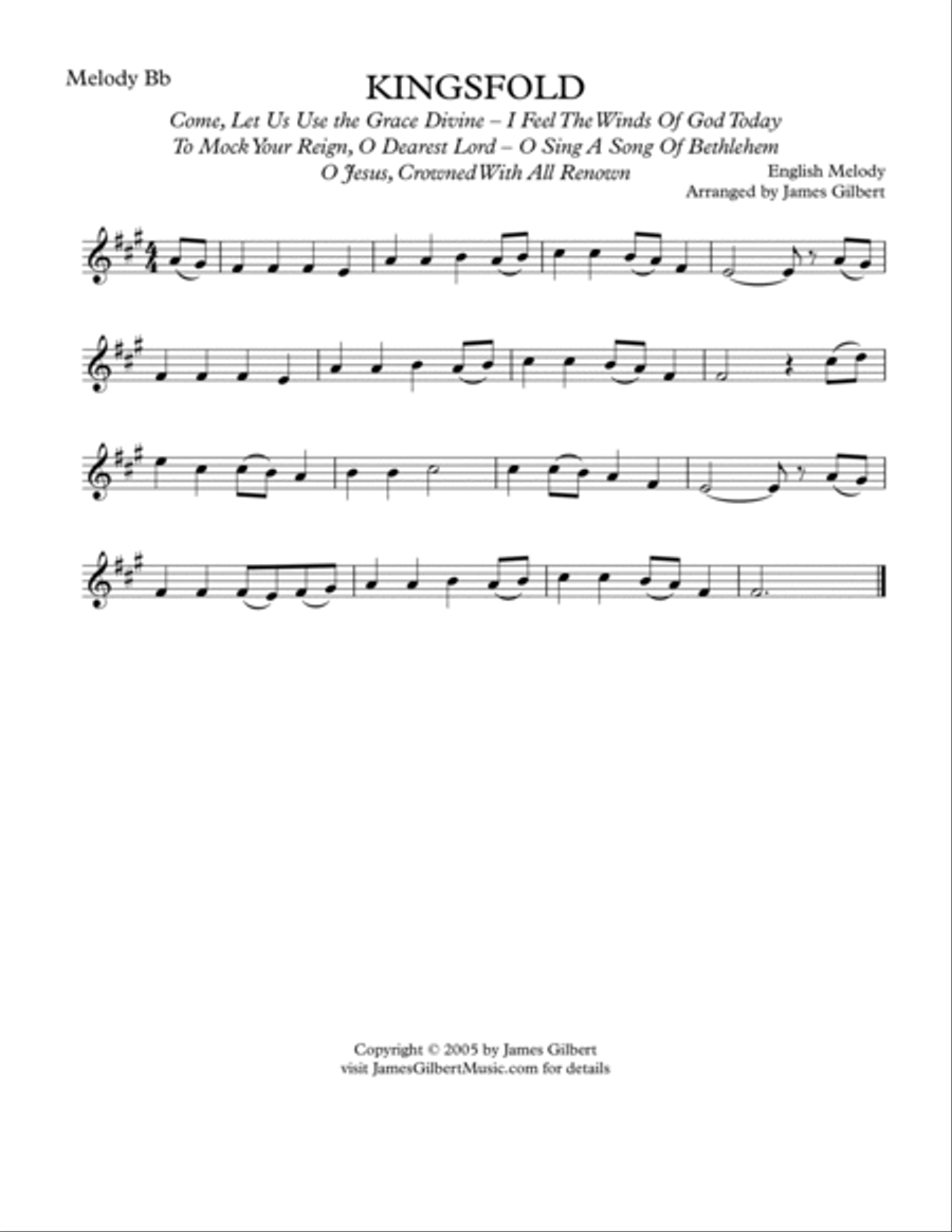 KINGSFOLD (O Sing A Song Of Bethlehem) Small Ensemble scores gallery preview page 6
