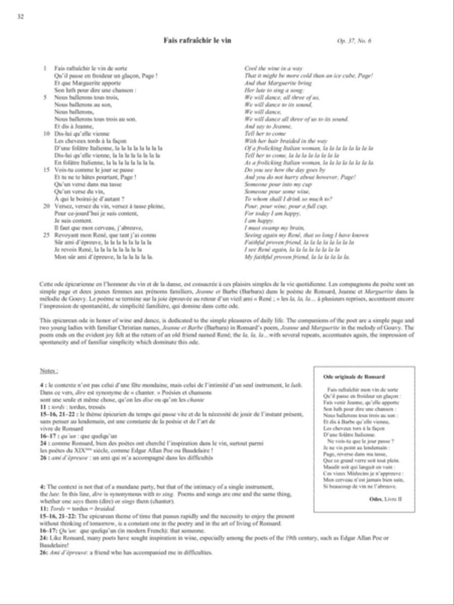 Op. 37, No. 6: Fais rafra√Æchir le vin from Songs of Gouvy, V1 Piano Accompaniment scores gallery preview page 1