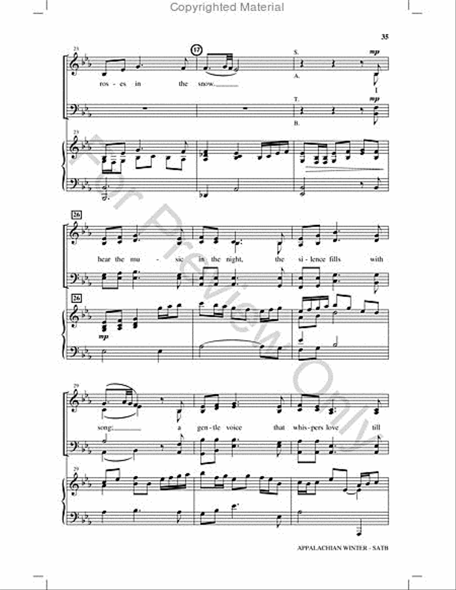 Appalachian Winter Choir scores gallery preview page 34