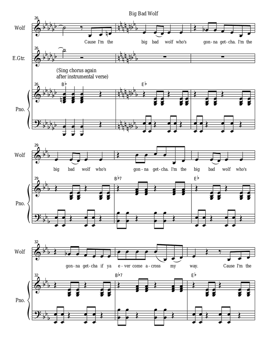 The Big Bad Wolf The Big Bad Wolf Piano, Vocal scores gallery preview page 5