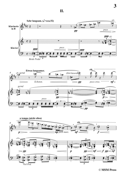 Berg-Vier stücke für klarinette und klavier Op.5 Clarinet Solo - Digital Sheet Music