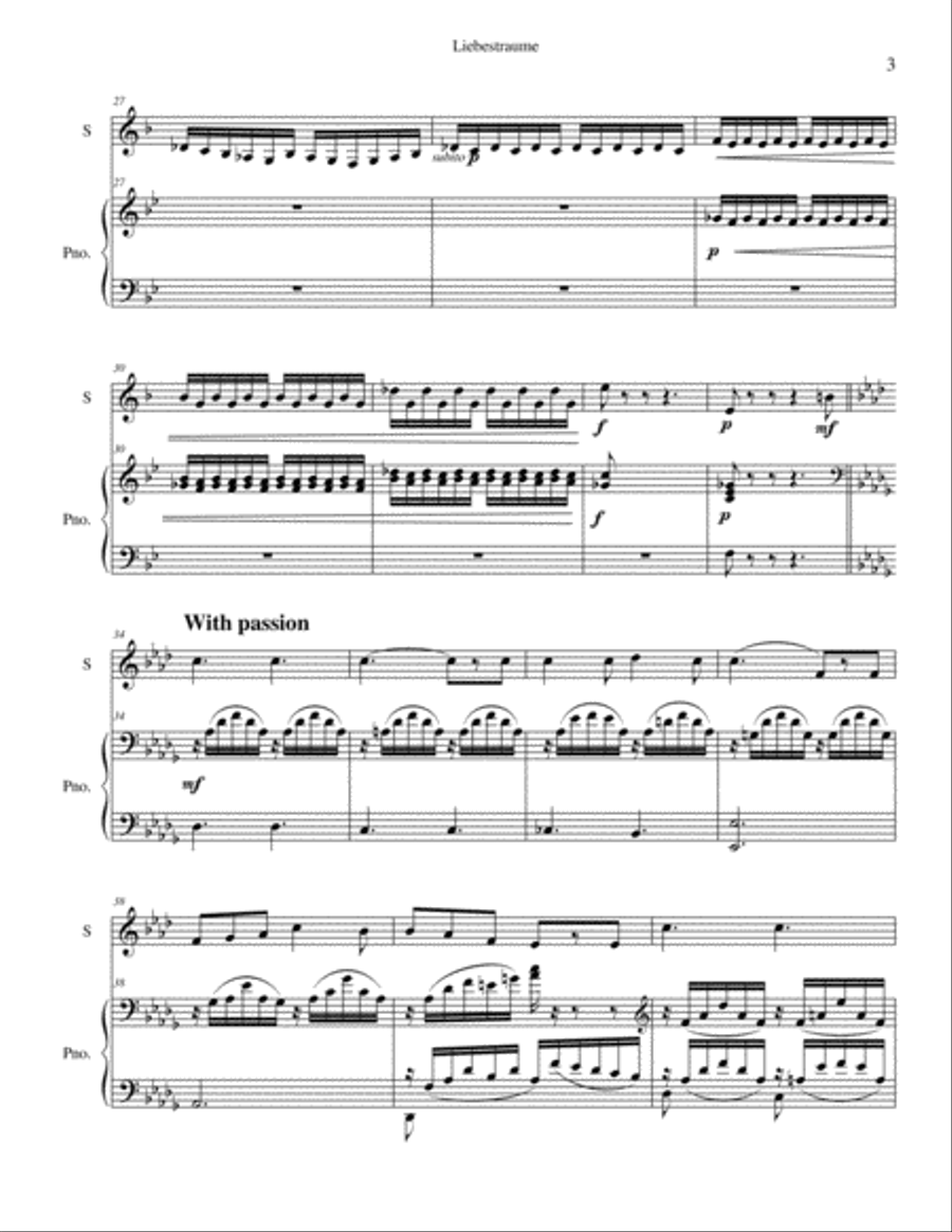 Liebestraume Horn scores gallery preview page 3
