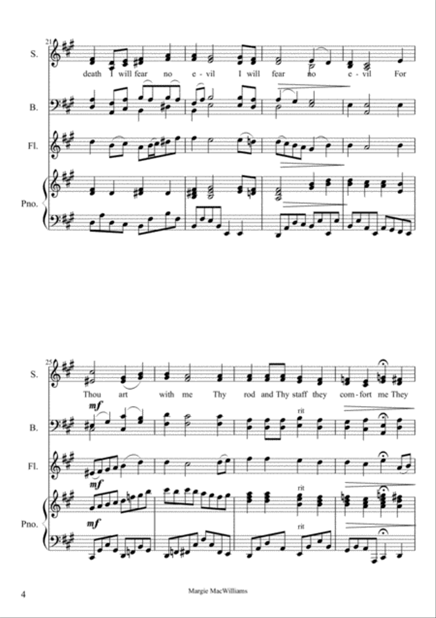 The Lord is My Sepherd Small Ensemble scores gallery preview page 4