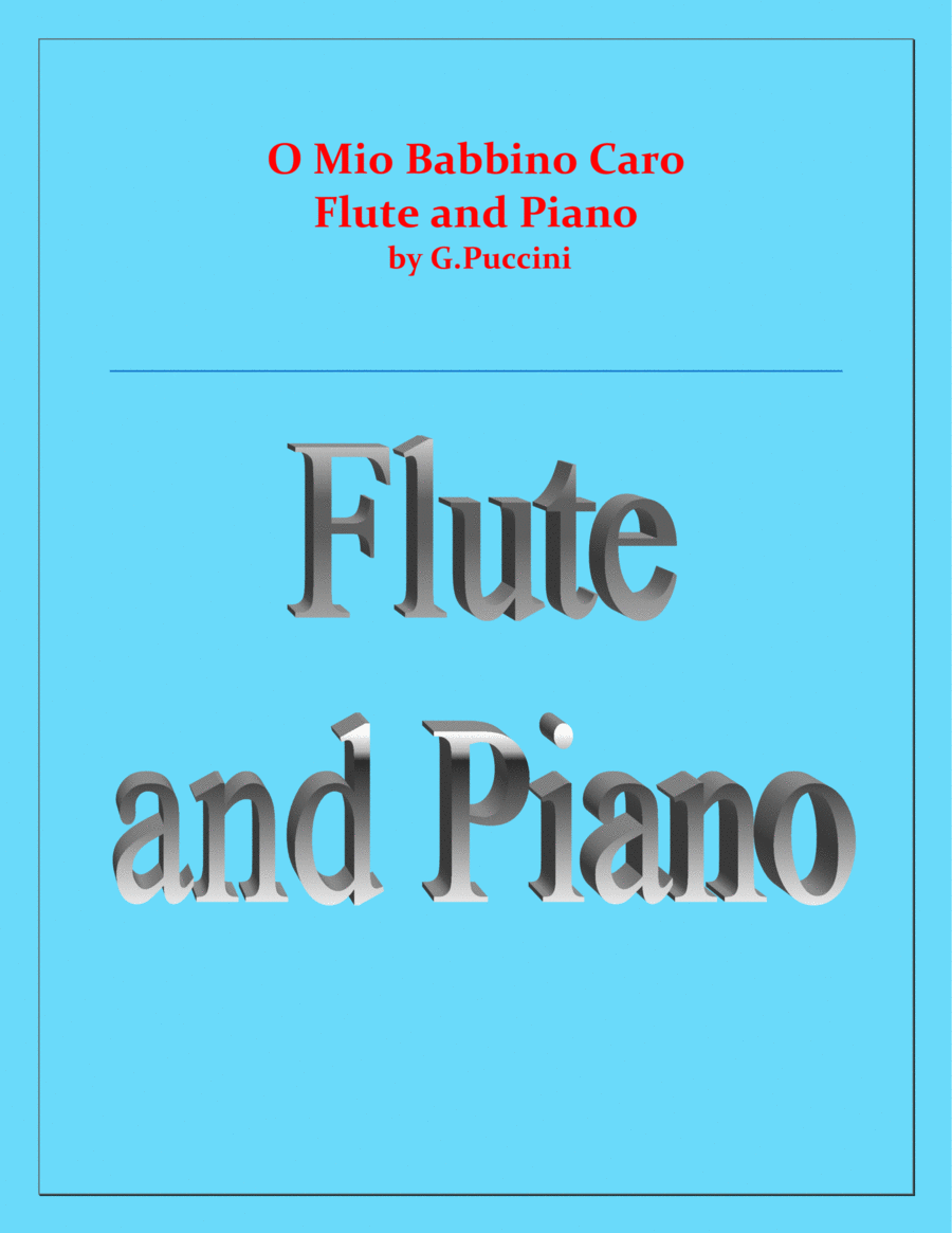O Mio Babbino Caro - G.Puccini - Flute and Piano image number null