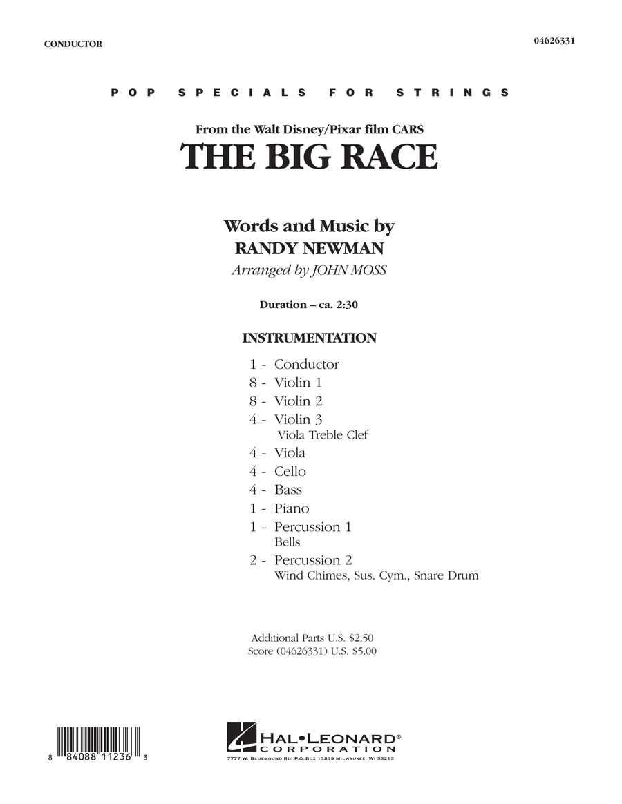 The Big Race (from Cars) - Full Score Orchestra scores gallery preview page 1