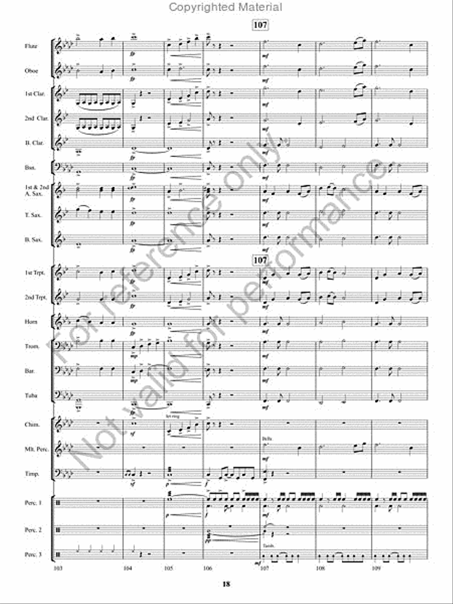 Kennesaw Mountain Celebration Concert Band scores gallery preview page 17