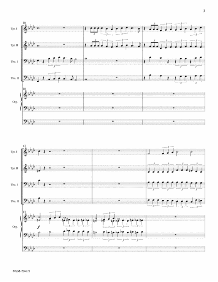 A Festive Hymn Setting on Ebenezer 4-Part scores gallery preview page 3
