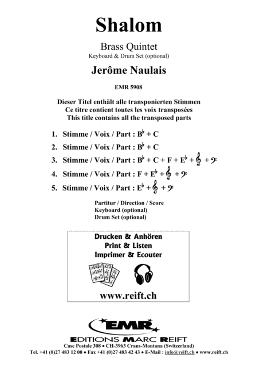 Shalom Shalom Brass Band scores gallery preview page 2
