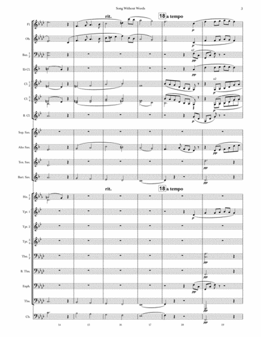 Song Without Words - from 2nd Suite in F (Score & Parts) image number null