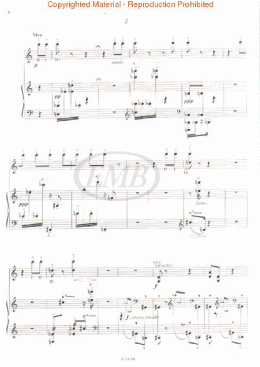 Three Pezzi, Op. 14e Three Pezzi, Op. 14e Violin Solo scores gallery preview page 2