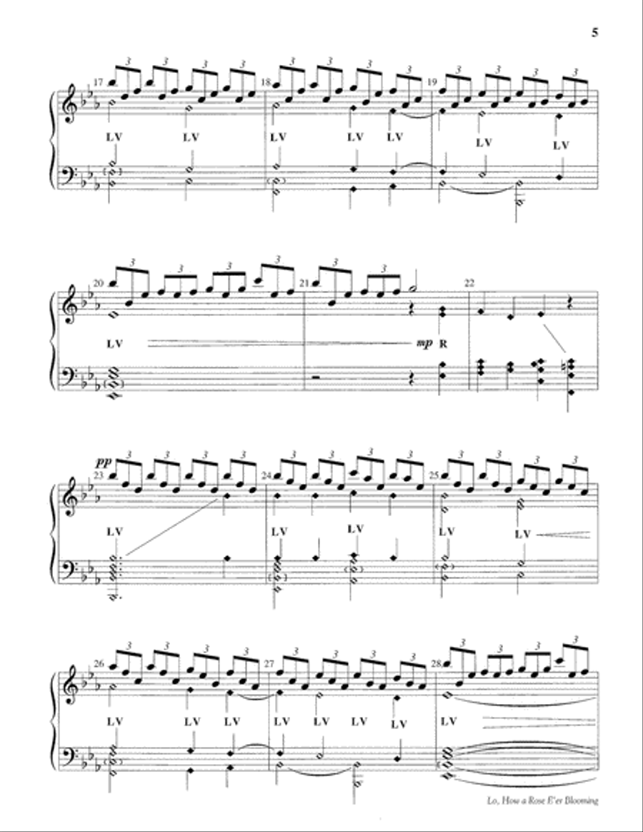 Lo, How a Rose E'er Blooming 5-Octaves scores gallery preview page 4