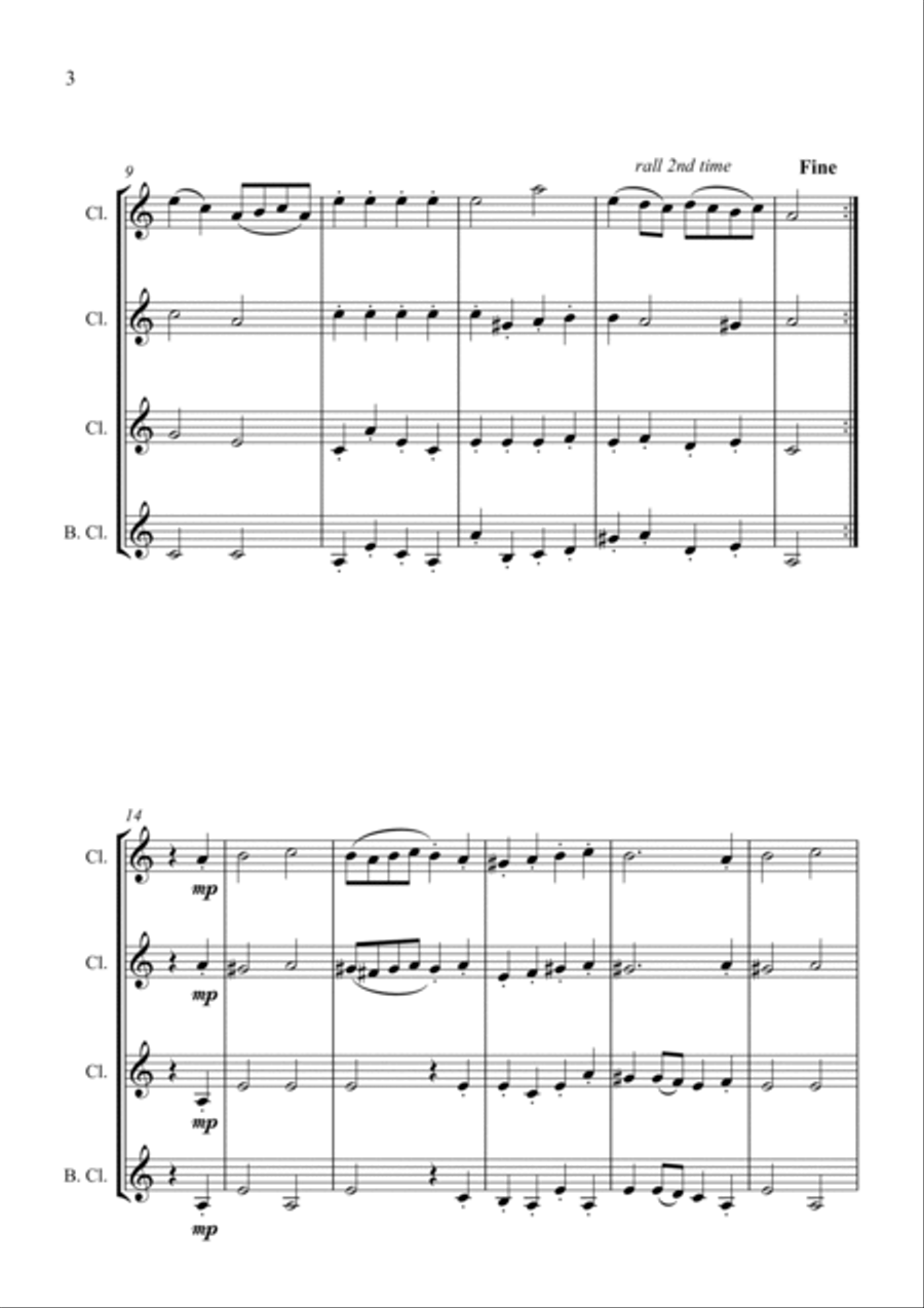 Ballo - for Clarinet Quartet Ballo - for Clarinet Quartet Clarinet Quartet scores gallery preview page 6