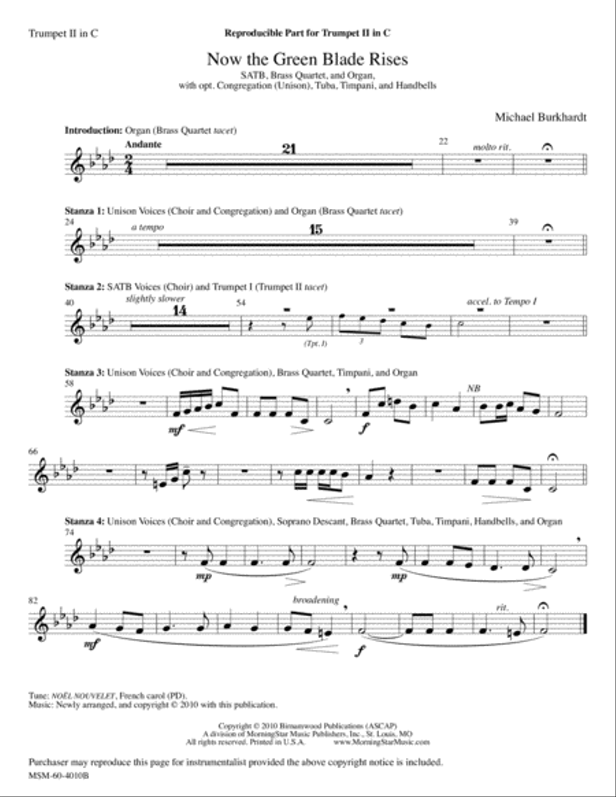 Now the Green Blade Rises Choir scores gallery preview page 5