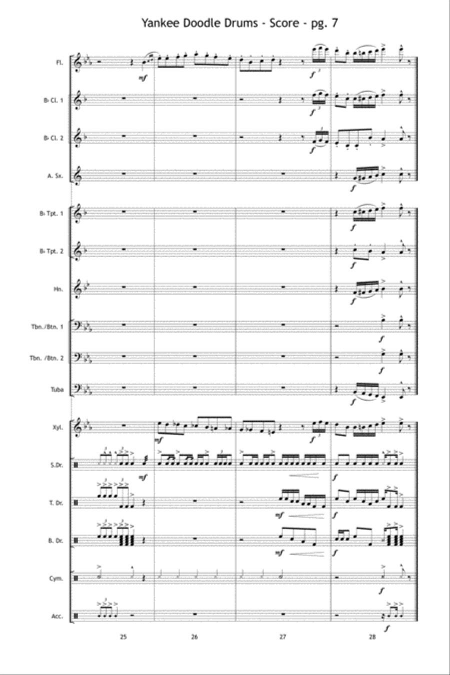 Yankee Doodle Drums Marching Band scores gallery preview page 8
