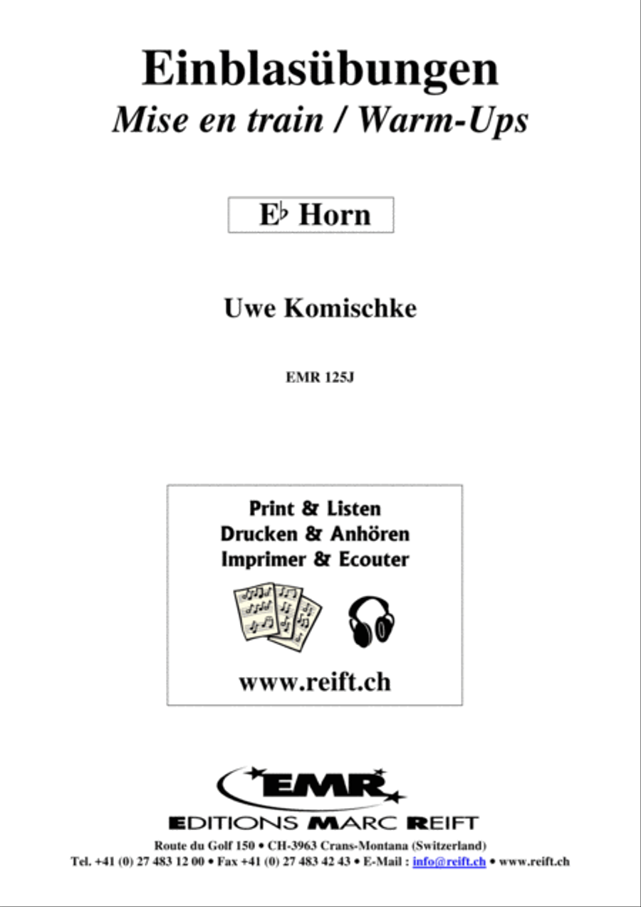Einblasubungen / Mise en train / Warm-ups Horn scores gallery preview page 2