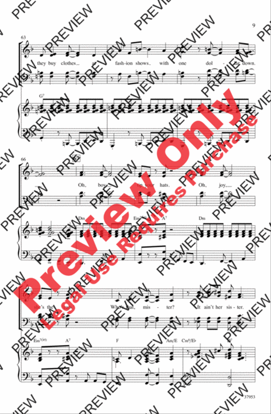 Sweet Georgia Brown Sweet Georgia Brown 4-Part scores gallery preview page 9