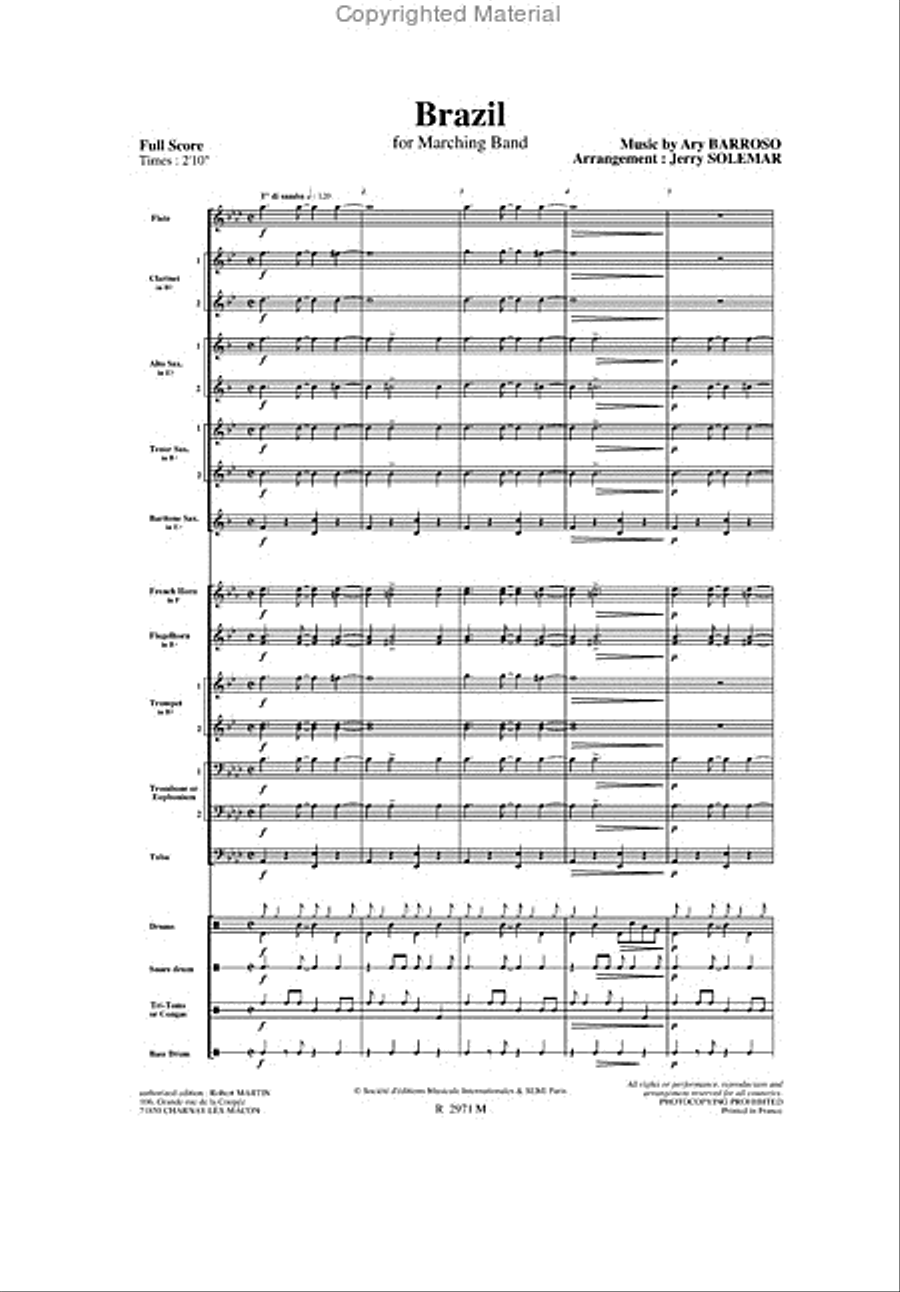 Brazil Brazil Marching Band scores gallery preview page 2