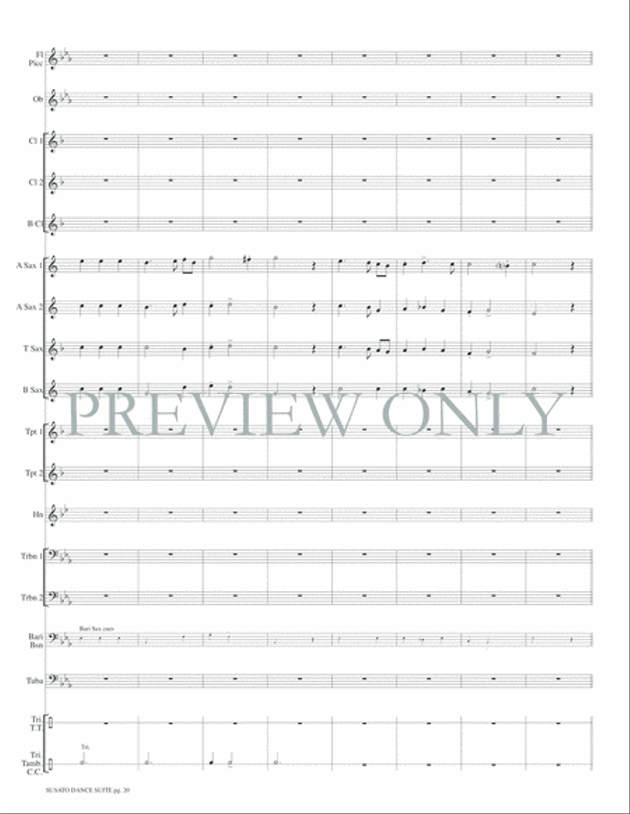 Susato Dance Suite (from Danserye) Concert Band scores gallery preview page 23