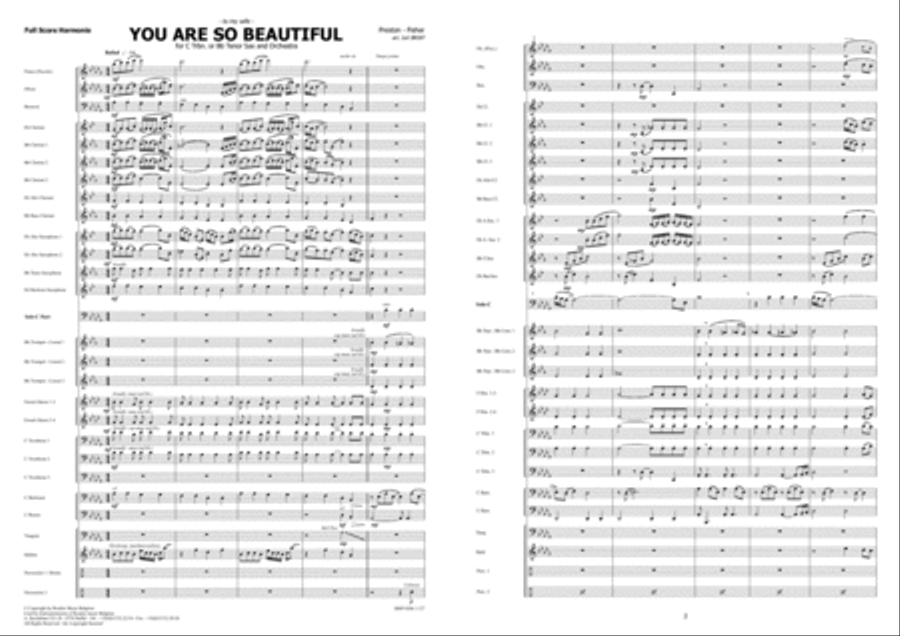 You Are So Beautiful You Are So Beautiful Brass Band scores gallery preview page 3