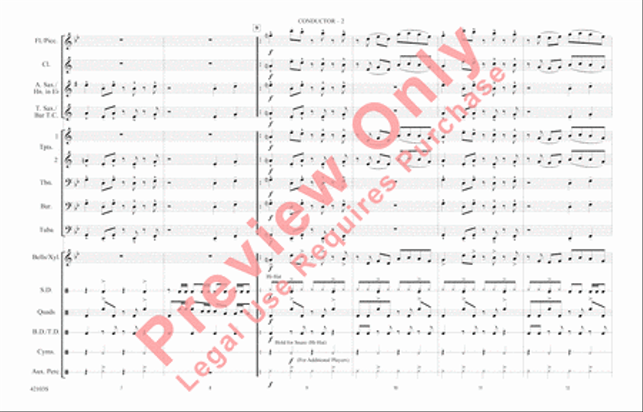 Push It Marching Band scores gallery preview page 3