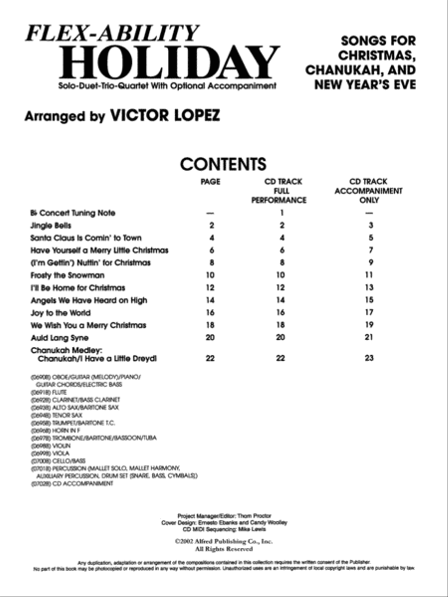 Flex-Ability Holiday -- Solo-Duet-Trio-Quartet with Optional Accompaniment