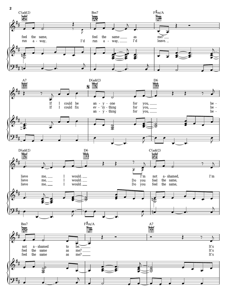 What If It All Means Something? Piano, Vocal, Guitar scores gallery preview page 2