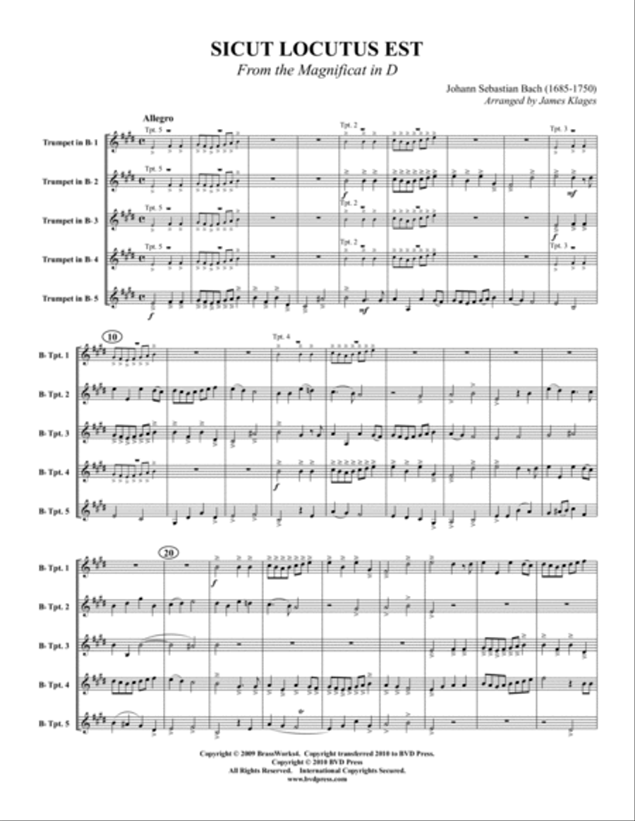 Sicut Locutis Est Sicut Locutis Est Trumpet scores gallery preview page 2