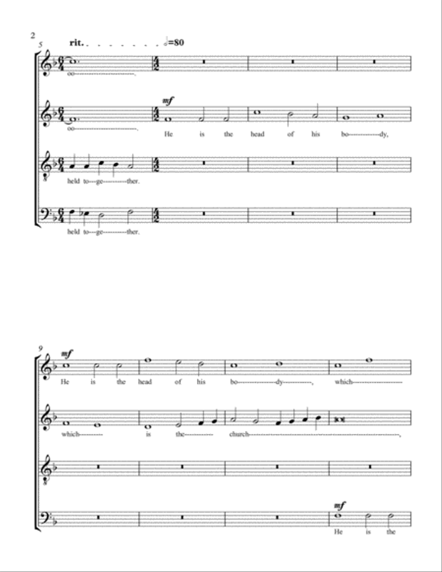 God's Son Was Before All Else 4-Part scores gallery preview page 2