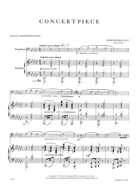 Concertpiece In E Flat Major, Opus 55