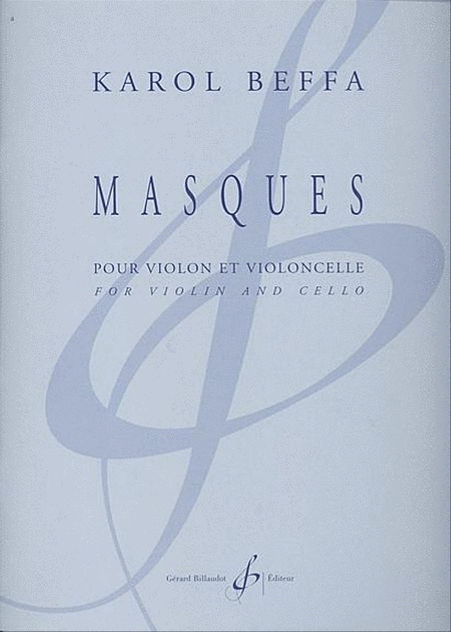 Masques Cello scores gallery preview page 1