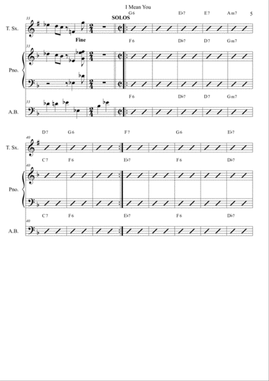 I Mean You Small Ensemble scores gallery preview page 5