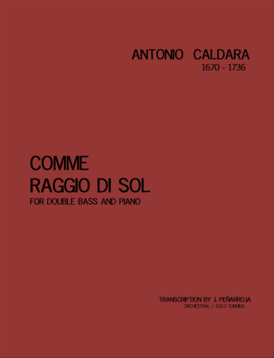 Comme raggio di sol Double Bass scores gallery preview page 1