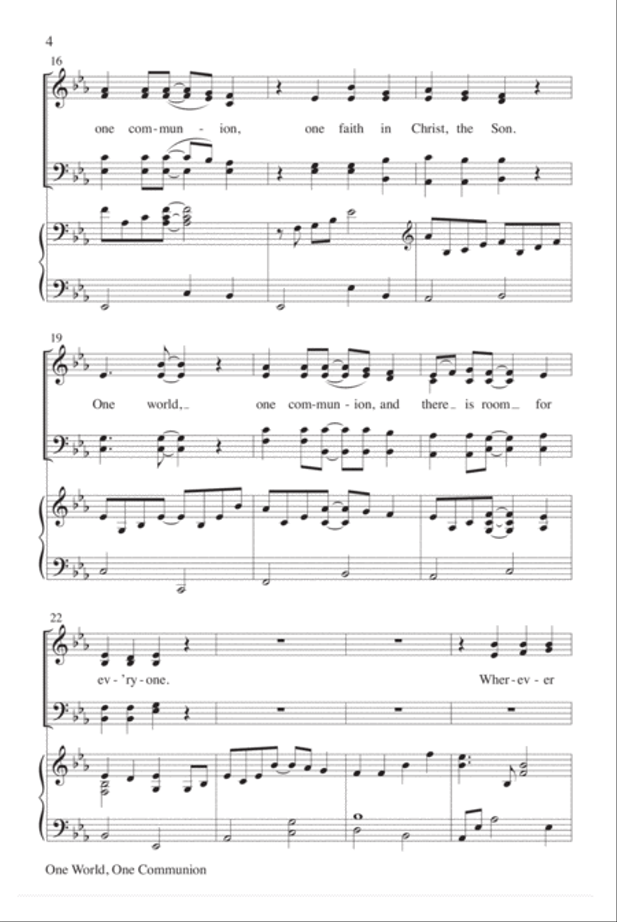 One World, One Communion 4-Part scores gallery preview page 15