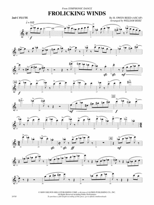 Frolicking Winds (from Symphonic Dance): 2nd Flute