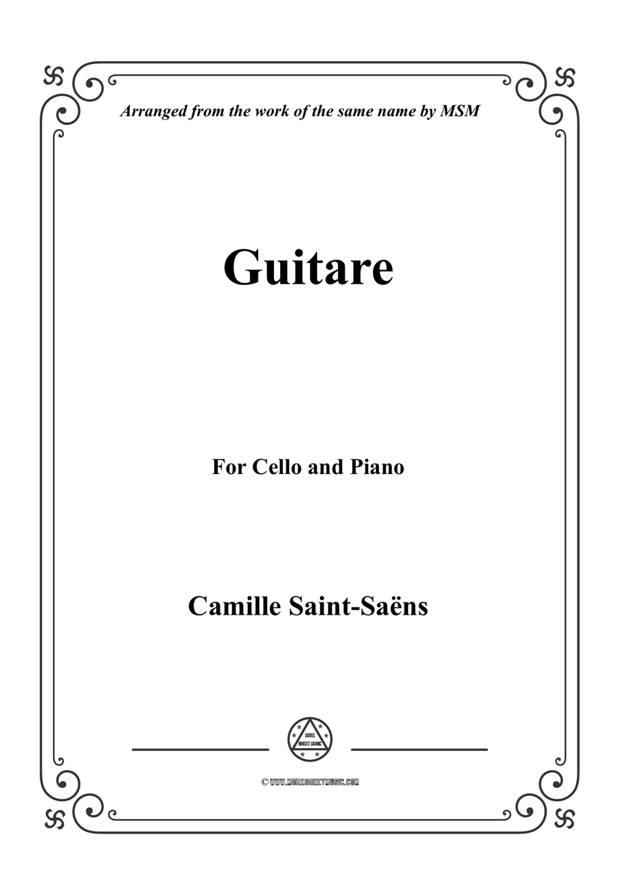 Saint-Saëns-Guitare,for Cello and Piano