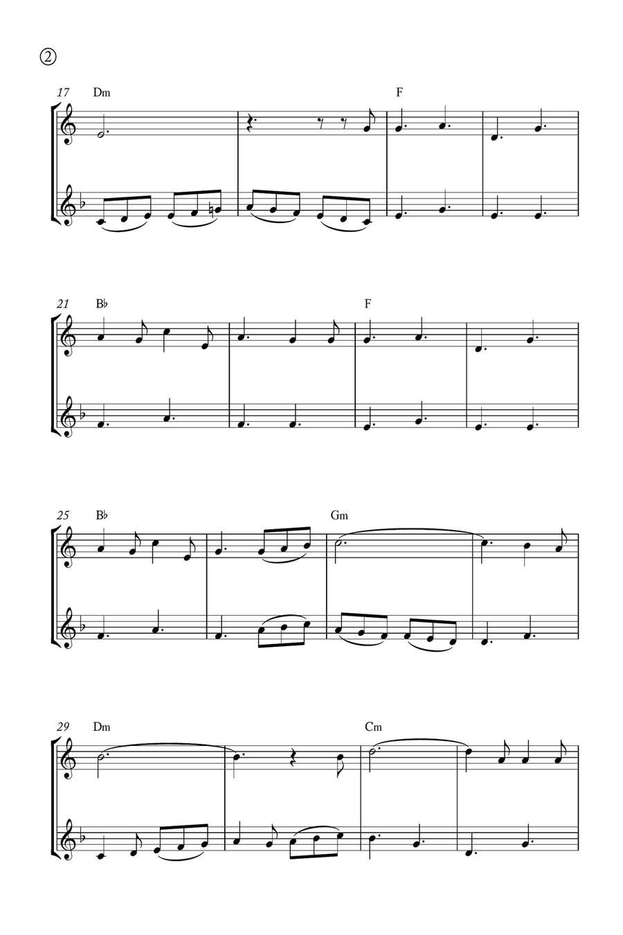 Oh Holy night Brass Duet scores gallery preview page 2