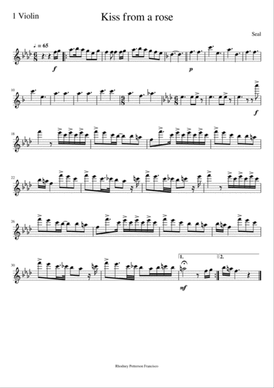 Kiss From A Rose String Quartet scores gallery preview page 3