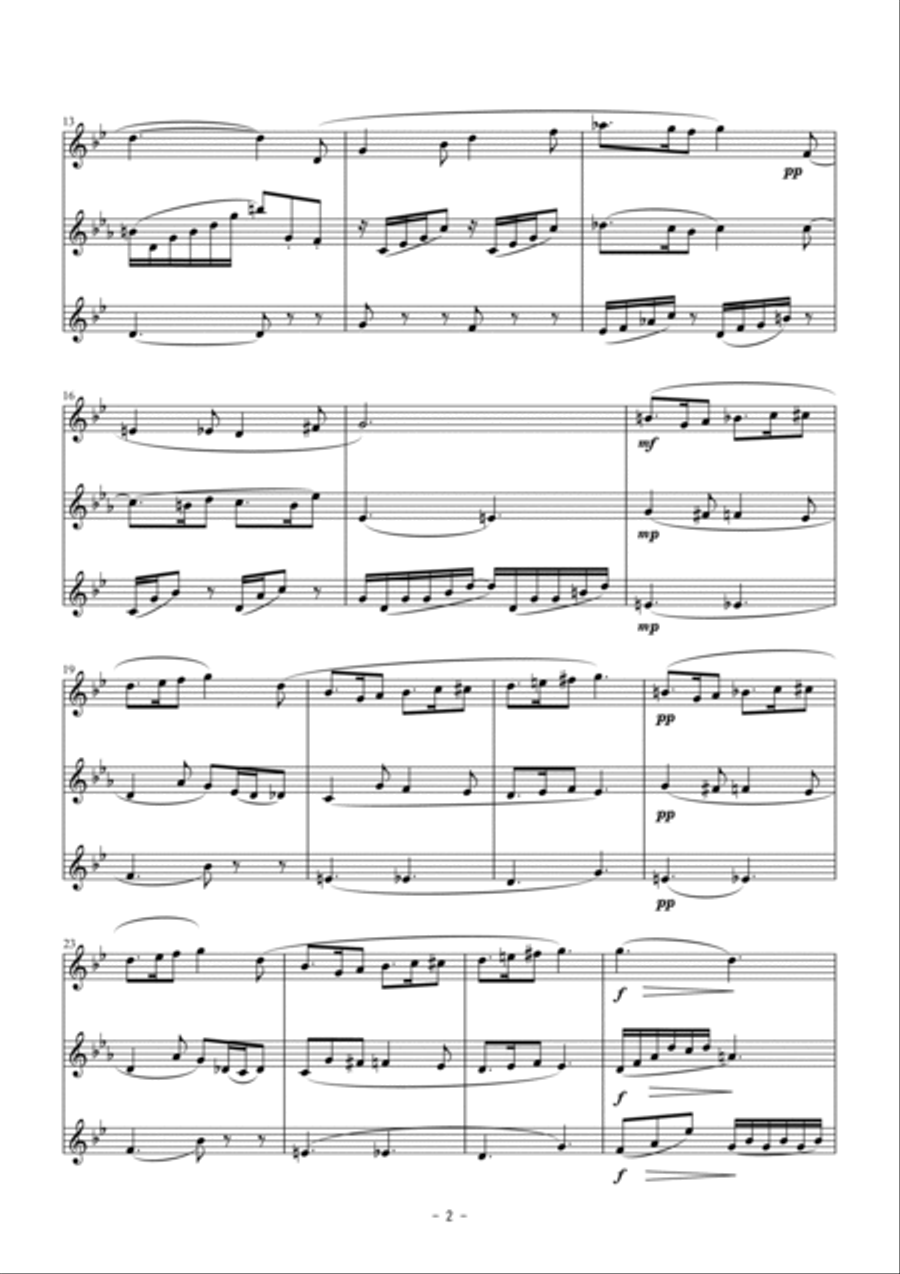 sicilienne for flute trio Small Ensemble scores gallery preview page 2