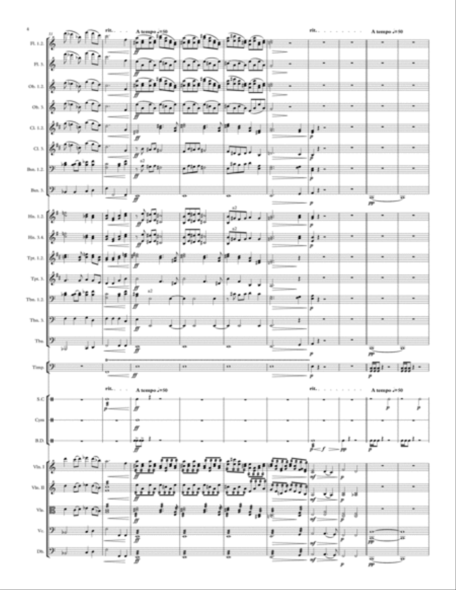 Peace and Hope (for large orchestra) Large Ensemble scores gallery preview page 4