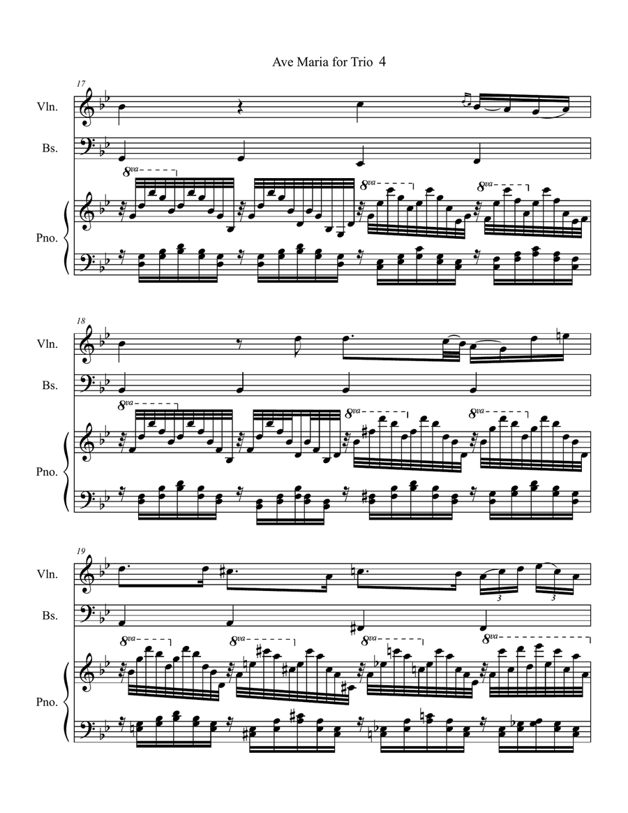 Ave Maria, D.839 ; Op.52, No.6 (Mix with Franz Liszt’s 12 Lieder von Franz Schubert, S.558 No.12) Small Ensemble scores gallery preview page 4