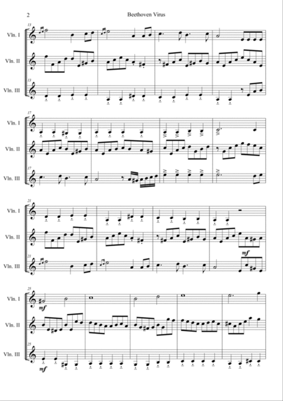 Beethoven Virus Violin scores gallery preview page 2