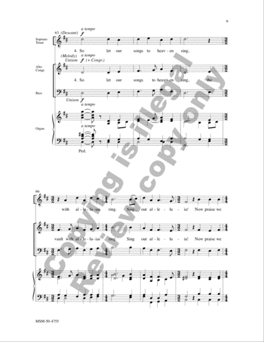 The Lord Is Risen Again 4-Part scores gallery preview page 9