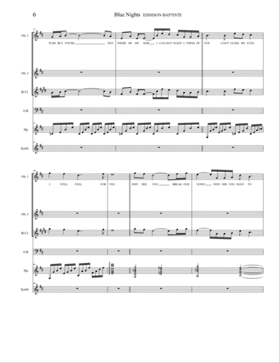 BLUE NIGHTS BLUE NIGHTS Piano scores gallery preview page 6