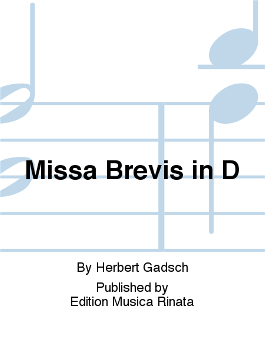 Missa Brevis in D 3-Part scores gallery preview page 1
